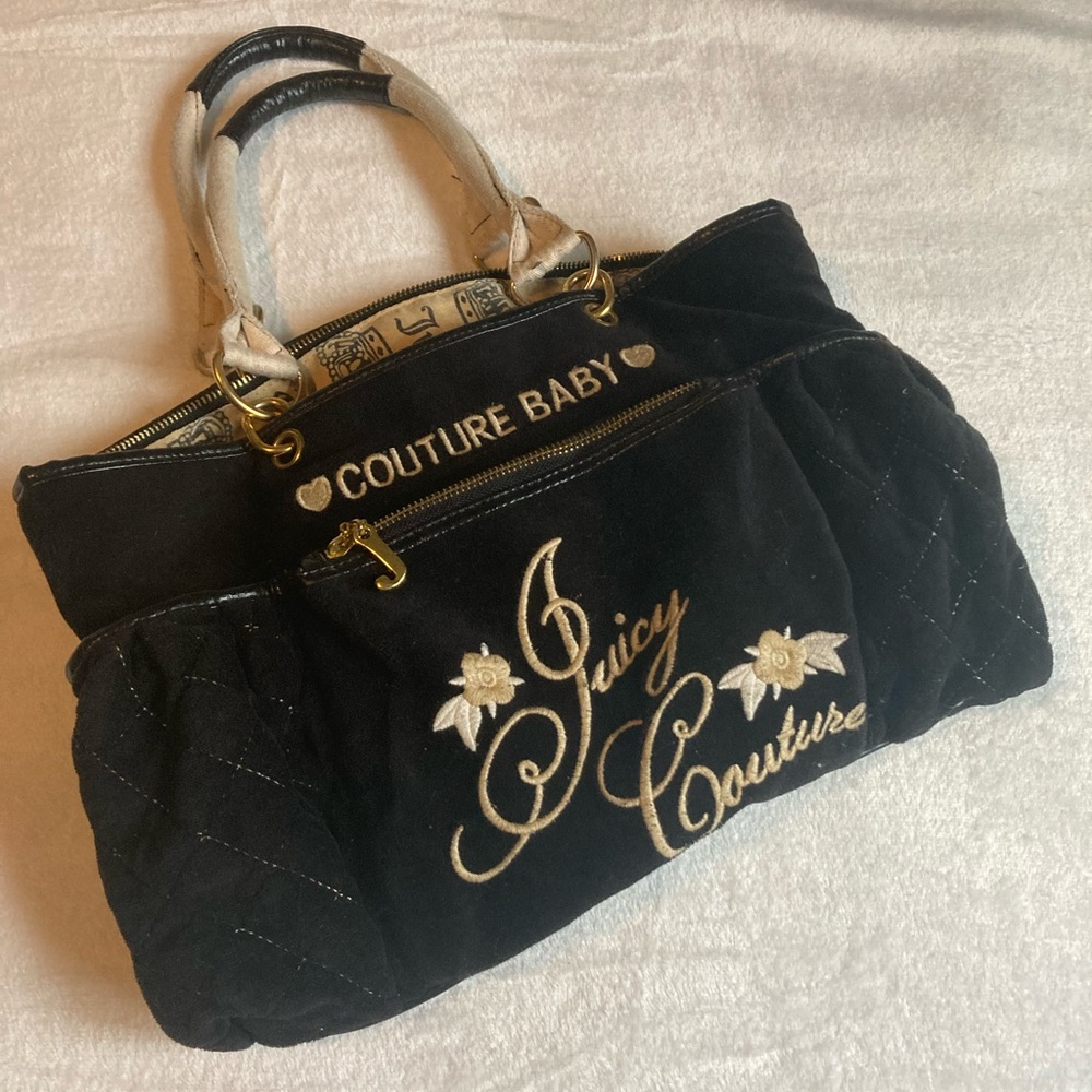 Juicy Couture Black Velvet Purse